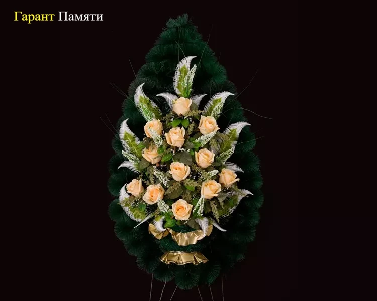 Венок Капля , Объемная капля с корзиной 044